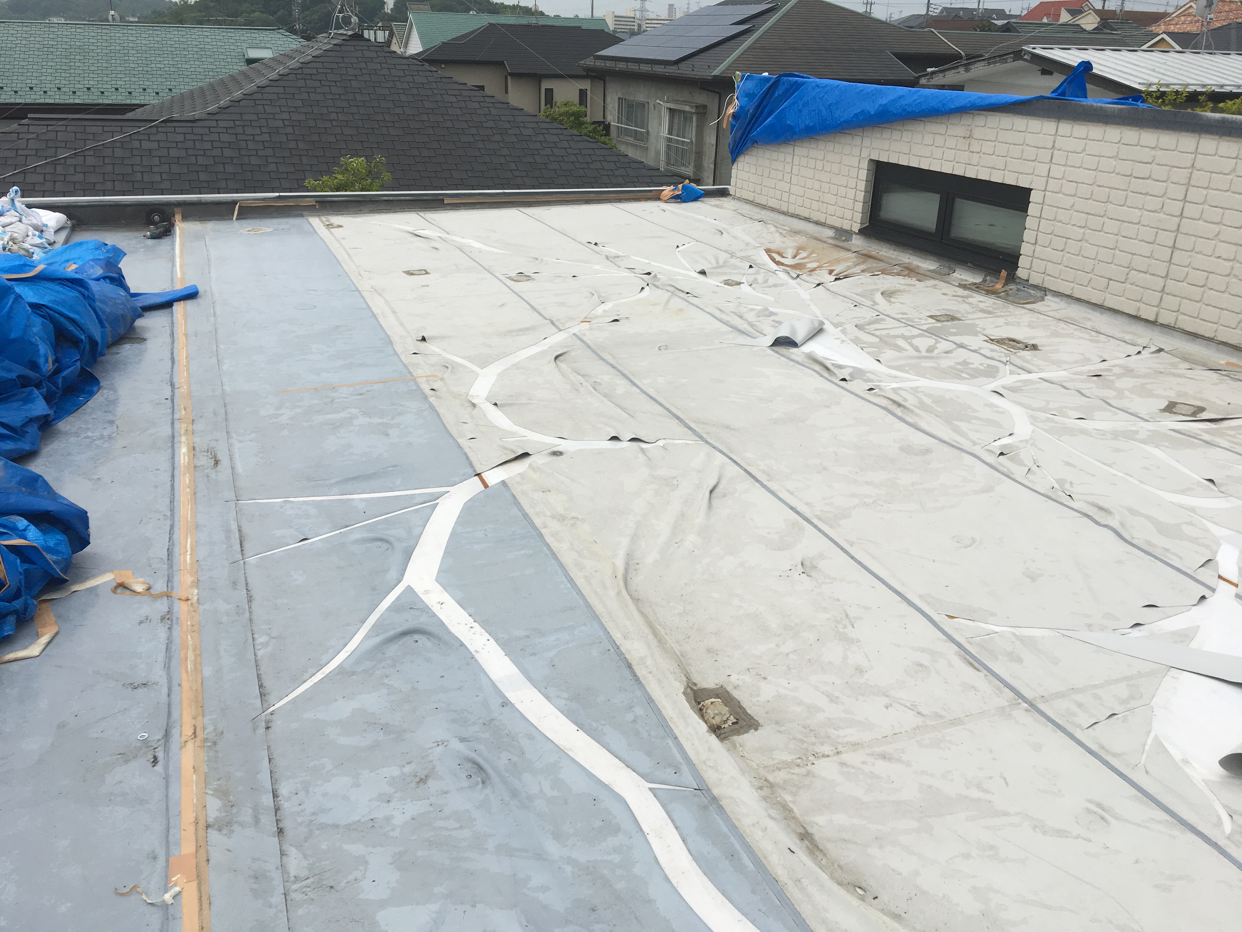 東神奈川、通気、緩衝、通気、緩衝、トップコート、ウレタン、ベランダ